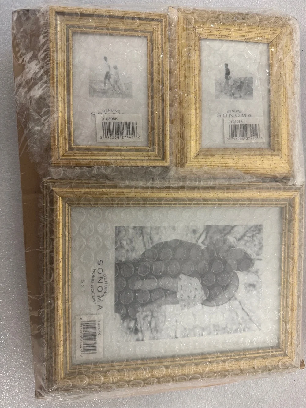 Sonoma Set of 5T extured Gold Picture Frames
